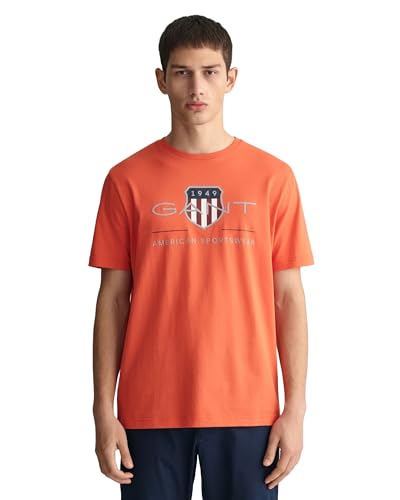 GANT Herren REG Archive Shield SS T-Shirt, Burnt ORANGE, XL von GANT