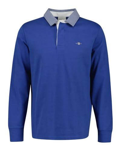 GANT Herren REG Chambray Heavy Rugger Polohemd, Rich Blue, 3XL von GANT