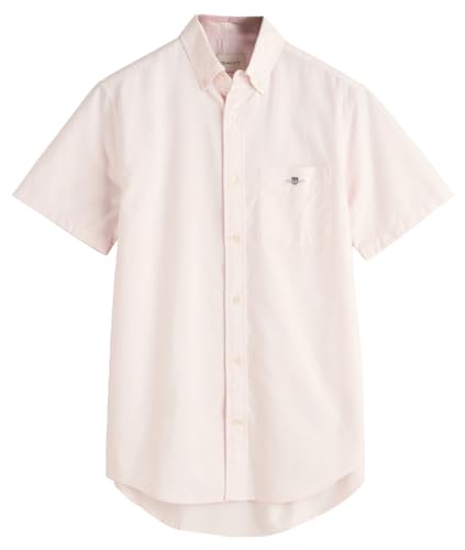 GANT Herren REG Oxford SS Shirt, Light PINK, XXL von GANT