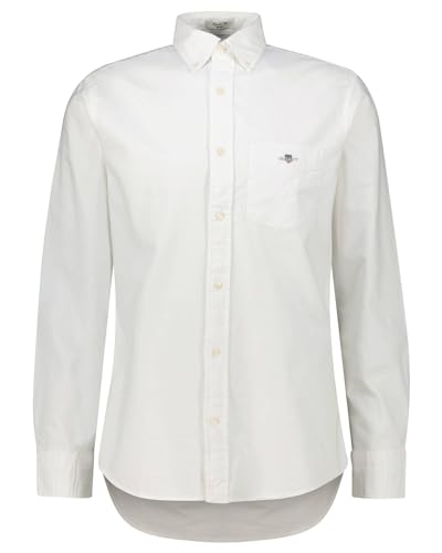 GANT Herren REG Oxford Shirt Klassisches Hemd, White, S von GANT