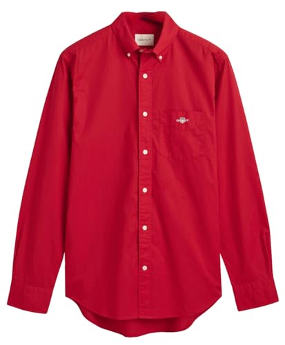 GANT Herren REG POPLIN Shirt, Ruby RED, M von GANT