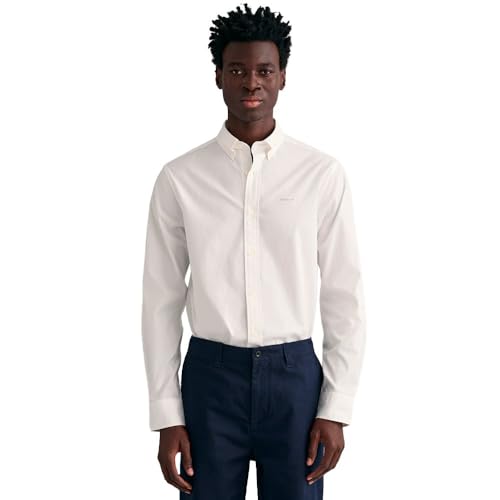 GANT Herren REG Pinpoint Oxford Shirt Klassisches Hemd, White, Standard GANT Herren REG Pinpoint Oxford Shirt Klassisches Hemd, White, Standard von GANT