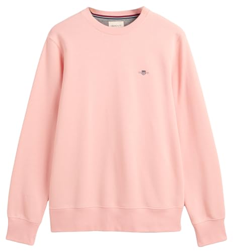 GANT Herren REG Shield C-Neck Sweat Sweatshirt, BUBBELGUM PINK, M von GANT