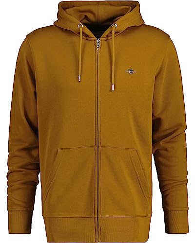 GANT Herren REG Shield Full Zip Hoodie Logo Kapuzenpullover MIT REIßVERSCHLUSS, Racing Green, S von GANT