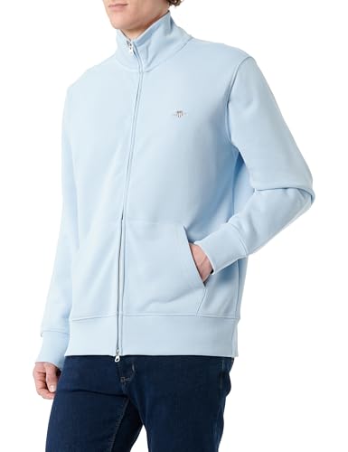 GANT Herren REG Shield Full Zip Sweat Strickjacke, Fresh Blue, L GANT Herren REG Shield Full Zip Sweat Strickjacke, Fresh Blue, L von GANT