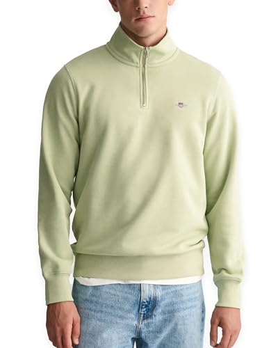 GANT Herren REG Shield Half Zip Sweat Pullover, Milky Matcha, 4X-Large von GANT