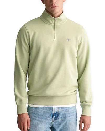 GANT Herren REG Shield Half Zip Sweat Pullover, Milky Matcha, XL von GANT