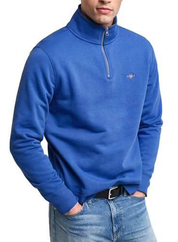 GANT Herren REG Shield Half Zip Sweat Sweatshirt, Lapis Blue, 5X-Large GANT Herren REG Shield Half Zip Sweat Sweatshirt, Lapis Blue, 5X-Large von GANT