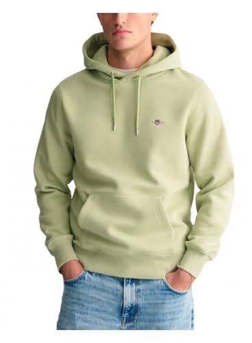 GANT Herren REG Shield Hoodie Kapuzenpullover, Milky Matcha, XXL von GANT