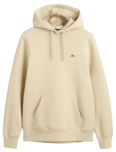 GANT Herren REG Shield Hoodie Kapuzenpullover, Silky BEIGE, XXL von GANT