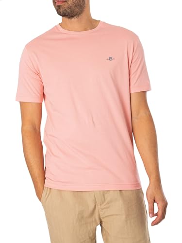 GANT Herren REG Shield SS T-Shirt, BUBBELGUM PINK, 56 von GANT