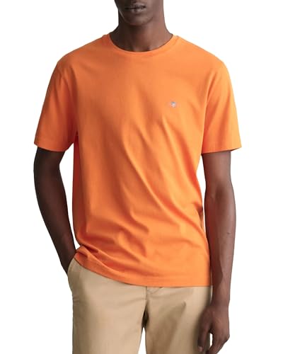 GANT Herren REG Shield SS T-Shirt, Burnt ORANGE, L von GANT