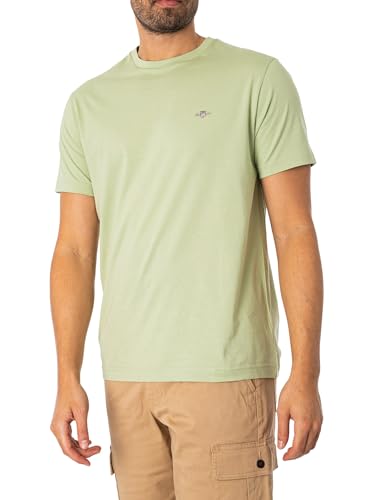 GANT Herren REG Shield SS T-Shirt, Milky Matcha, 56 von GANT