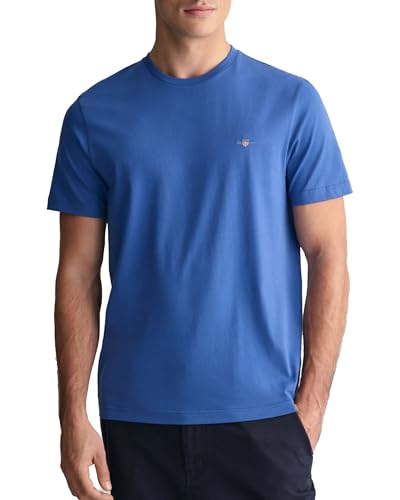 GANT Herren REG Shield SS T-Shirt, Rich Blue, S von GANT