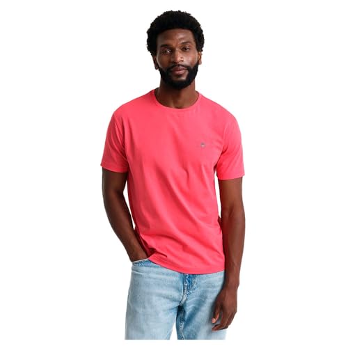 GANT Herren REG Shield SS T-Shirt, Watermelon RED, 58 von GANT