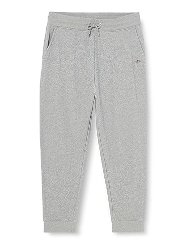 GANT Herren REG Shield Sweatpants Lässige Hose, Grey Melange, 4XL von GANT