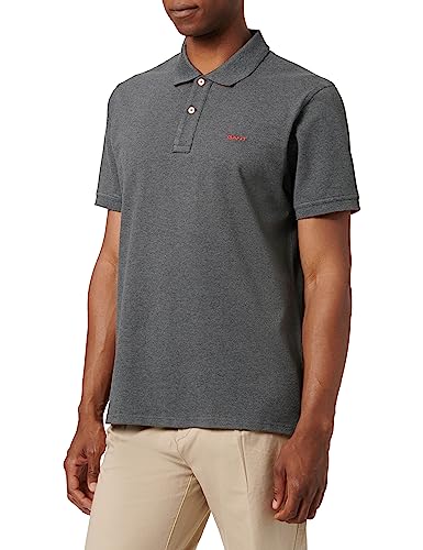Gant Herren Reg Contrast Pique Rugger Polohemd, Antracit Melange, 4XL EU von GANT
