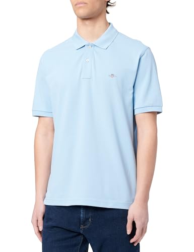 GANT Herren Reg Emb Archive Shield Polohemd, Capri Blue, M EU von GANT