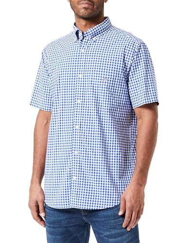 GANT Herren Reg Poplin Gingham Shirt Klassisches Hemd, College Blue, 3XL EU von GANT