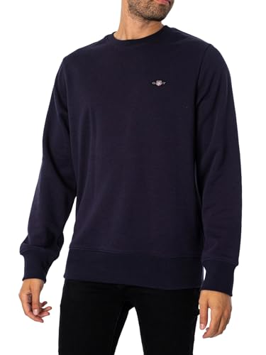 Gant Herren Reg Shield C-Neck Sweatshirt, Evening Blue, XL EU Gant Herren Reg Shield C-Neck Sweatshirt, Evening Blue, XL EU von GANT