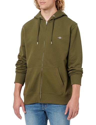 GANT Herren Reg Shield Full Zip Hoodie Sweatshirt, Moss Green, 3XL GANT Herren Reg Shield Full Zip Hoodie Sweatshirt, Moss Green, 3XL von GANT