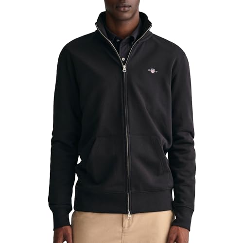 GANT Herren Reg Shield Full Zip Sweatshirt, Schwarz, M EU von GANT