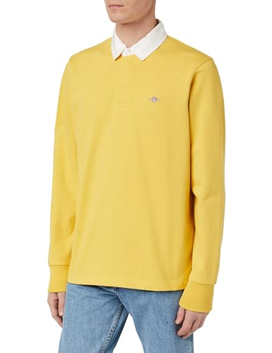 GANT Herren Reg Shield Heavy Rugger Hemd, Parchment Yellow, 3XL EU von GANT