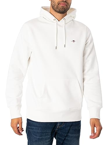 Gant Herren Reg Shield Hoodie Kapuzenpullover, Eggshell, L EU von GANT