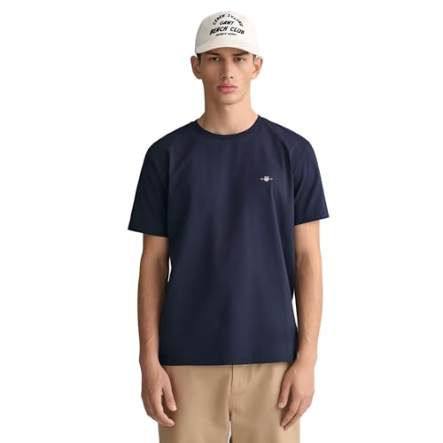Gant Herren Reg Shield T-Shirt T Shirt, Evening Blue, 5XL EU Gant Herren Reg Shield T-Shirt T Shirt, Evening Blue, 5XL EU von GANT