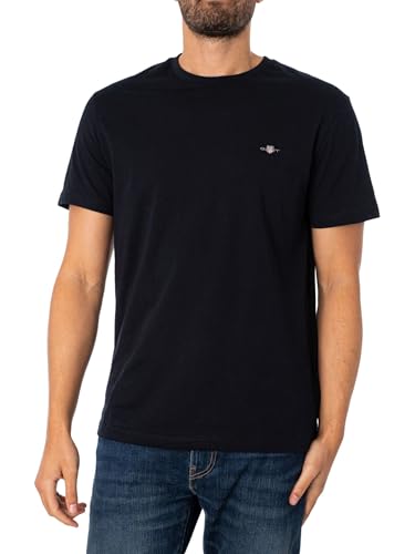 Gant Herren Reg Shield T-Shirt T Shirt, Schwarz, 4XL EU Gant Herren Reg Shield T-Shirt T Shirt, Schwarz, 4XL EU von GANT