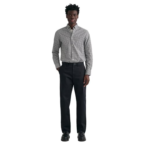 GANT Herren Regular Twill Chinos Klassische Hose, Black, 40W / 32L GANT Herren Regular Twill Chinos Klassische Hose, Black, 40W / 32L von GANT