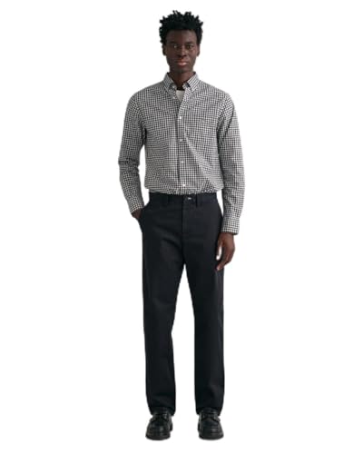 GANT Herren Regular Twill Chinos Klassische Hose, Black, Standard GANT Herren Regular Twill Chinos Klassische Hose, Black, Standard von GANT