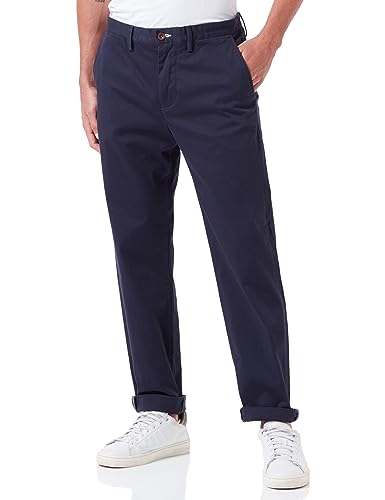 GANT Herren Regular Twill Chinos Klassische Hose, Marine, 29W / 34L von GANT