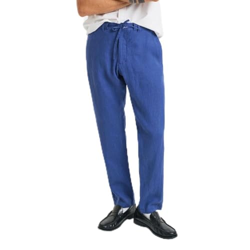 GANT Herren Relaxed Linen DS Pants Lässige Hose, Rich Blue, M von GANT