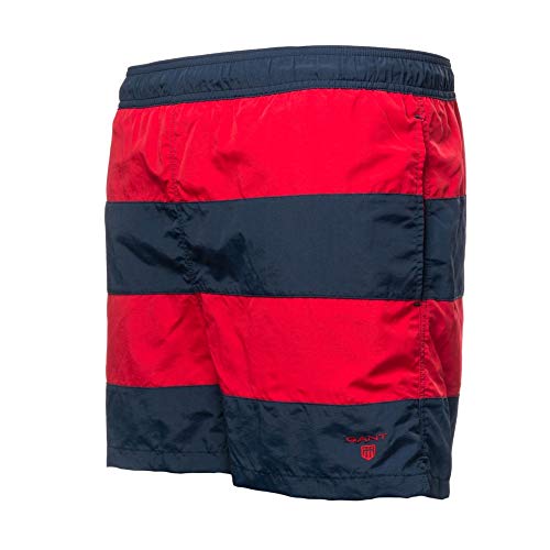 GANT Herren Rugby Stripe Swim Shorts C.F Badehose, Rot (Bright Red 620), X-Large (Herstellergröße: XL) von GANT