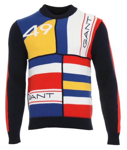 GANT Herren Rundhals Pullover (DE/NL/SE/PL, Alphanumerisch, XL, Regular, Regular) von GANT