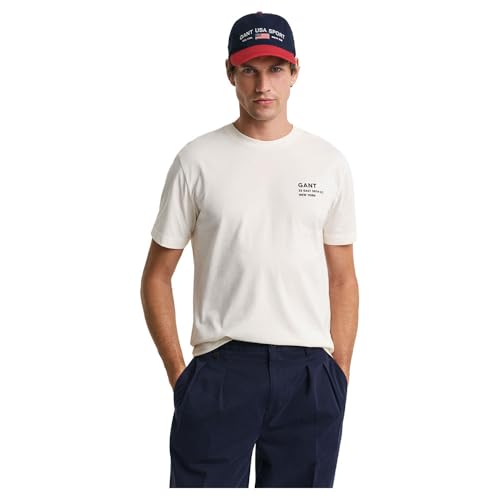 GANT Herren SMALL Graphic SS Tshirt T-Shirt, Cream, XXL GANT Herren SMALL Graphic SS Tshirt T-Shirt, Cream, XXL von GANT