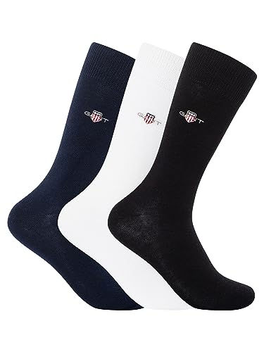 GANT Herren Shield 3-pack Socken, Schwarz, 40-42 EU GANT Herren Shield 3-pack Socken, Schwarz, 40-42 EU von GANT