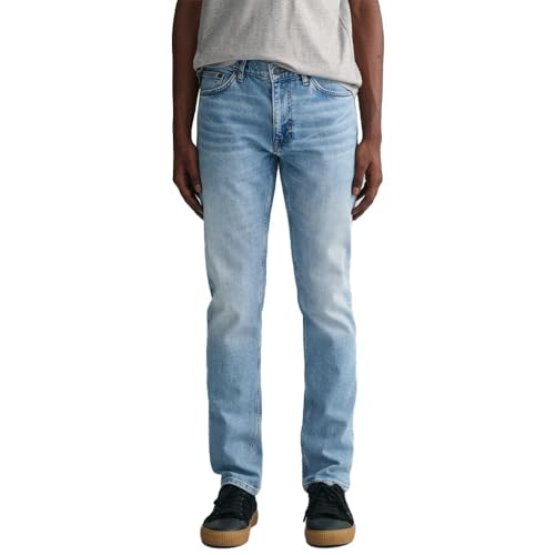 GANT Herren Slim Jeans, Light Blue Vintage, 29W x 32L von GANT