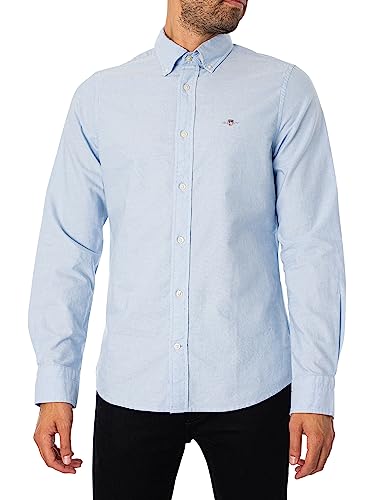 GANT Herren Slim Oxford Shirt Hemd, Light Blue, S von GANT