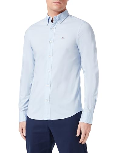 GANT Herren Slim POPLIN Shirt Hemd, Light Blue, L von GANT