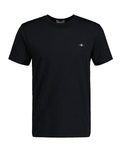 GANT Herren Slim Shield T-shirt T Shirt, Schwarz, 3XL EU von GANT