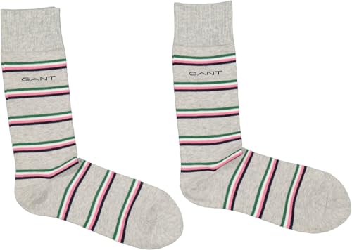 GANT Herren Socken D1. 1 PACK MULTI STRIPE, hellgrau meliert, One Size von GANT