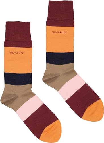 GANT Herren Socken D1. COLOR BLOCK SOCKS, braun-mix, One Size von GANT