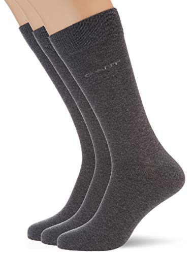 GANT Herren Soft Cotton 3-pack Socken, CHARCOAL MELANGE, 40-42 EU von GANT