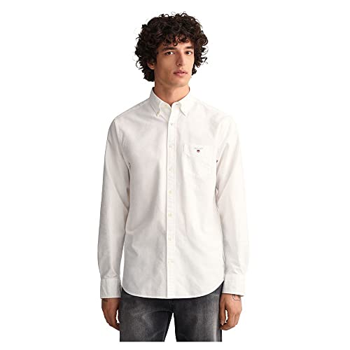 GANT Herren The Oxford Shirt Reg Bd Freizeithemd, Weiß (White 110), X-Large (Herstellergröße: XL) von GANT