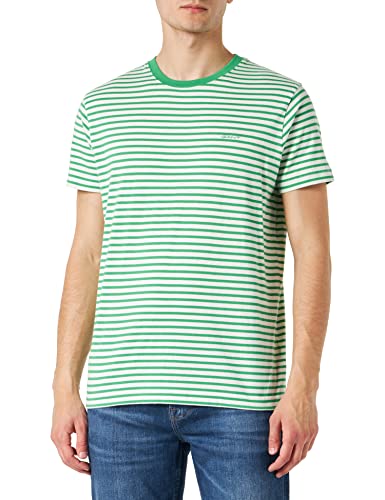 GANT Herren Striped T-Shirt MIT Streifen, MID Green, XXL von GANT