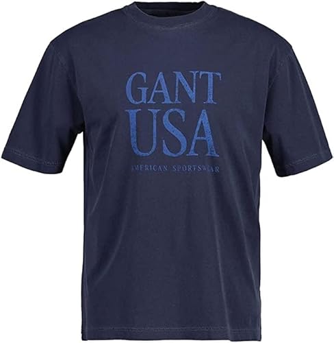 GANT Herren Sunfaded USA T-Shirt, Evening Blue, L von GANT