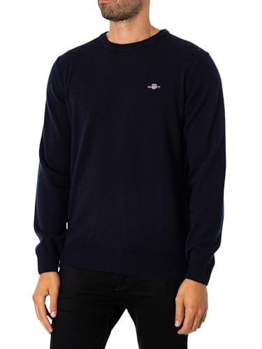 GANT Herren Superfeines Lammwoll-Sweatshirt, Blau, XL von GANT