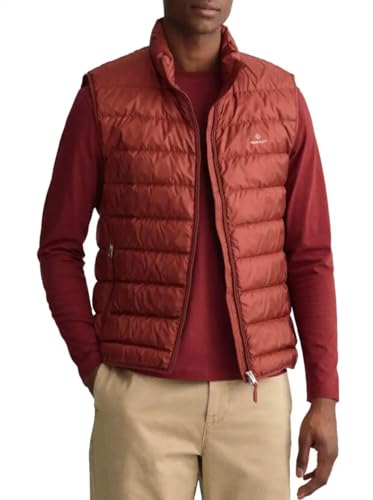 GANT Herren The Light DOWN Gilet, Burgundy, XL von GANT